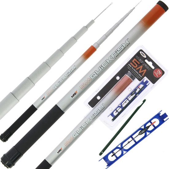 NGT Quickfish Combo Compact Whip Vaste Hengel 5m (Incl. Tuigje & Onthaker) - Vaste Hengel van Merkloos