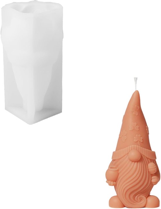 Nicole Kerst kaarsvorm, kaarsvormen om te gieten, siliconen vorm voor het maken van kaarsen voor doe-het-zelf (LZ0600)
