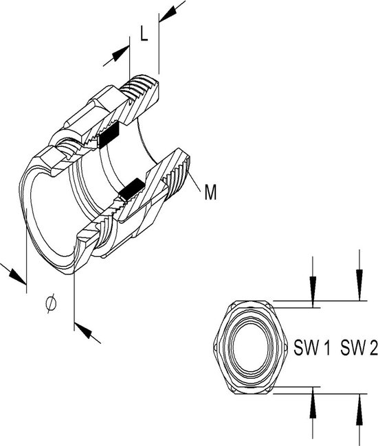 Niedax 1250M2516 KLEI WARTELS M 25 POLY.11-24MM per 50 van Niedax