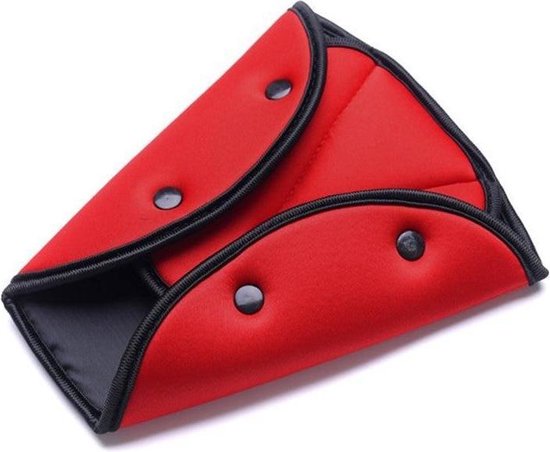 Nieuwe autogordel, driehoekige veiligheidsclip, gesp, universele autogordelhouder [rood]