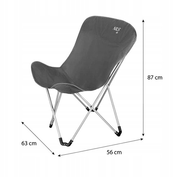 Nils Camp NC3051 Klapstoel - Comfortabel en draagbaar voor vissen en outdoor