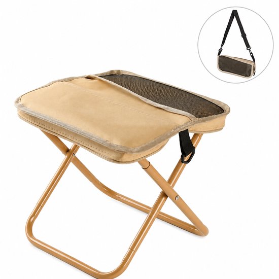 Norlander Opvouwbare Stoel Tas Taupe - Campingstoel - Festivalstoel - Visserstoel - Inklapbare kruk