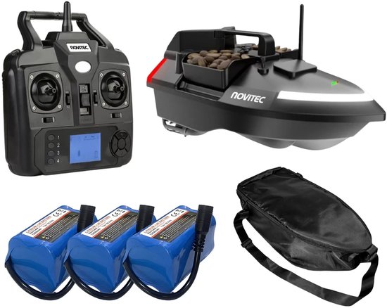 Novitec Ranger GPS Voerboot - karper - 3 laadbakken - 500M bereik - 40 GPS posities van Merkloos