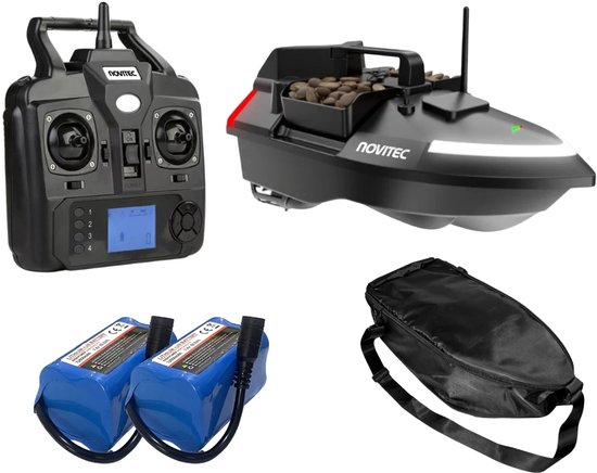 Novitec Ranger GPS Voerboot - Karper Voerboot - 2 Batterijen - 40 GPS Posities - 500M Bereik - 3 Laadbakken - Inclusief Draagtas - 1 Jaar Garantie van Merkloos