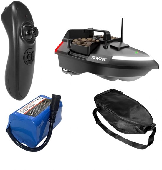 Novitec Ranger Start Voerboot - Karper Voerboot - Inclusief Batterij - Cruise Control - 500M Bereik - 3 Laadbakken - Inclusief Draagtas - 1 Jaar Garantie van Merkloos