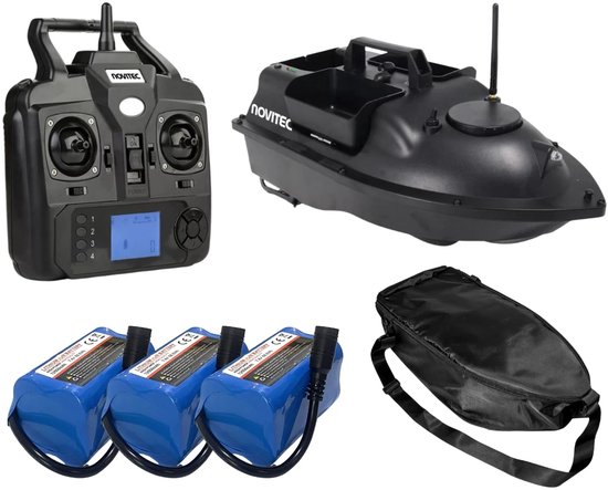 Novitec Titan GPS Voerboot - karper - 3 laadbakken - 500M bereik - 40 GPS postities