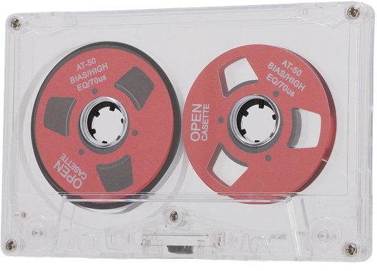 NTH products- Audiocassetteband Dubbelzijdig - Metalen Cassetteband - 50 Minuten Opnametijd - Transparante Doos - Ideaal voor Muziekopname - Compact formaat - Geluidsopname