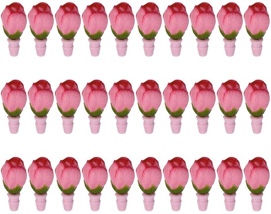 NTHProducts - Hummingbird Feeder - Vervangende Bloemen - Duurzaam en Handig - Roze - Accessoires voor Hummingbird Feeder - Perfect voor Tuinen - 30 Stuks