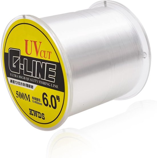Nylon vislijn - 0,4/0,43/0,47 mm - 500 m transparant nylon koord - draagkracht 10/11,5/13 kg - voor wedstrijdwedstrijden - aas en hengelsport van Merkloos