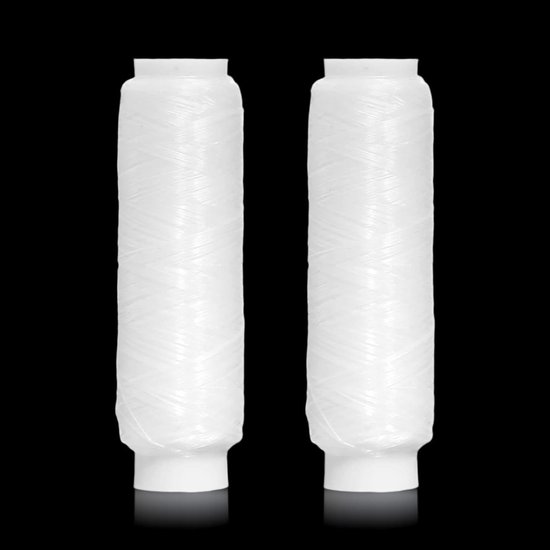 Nylon vislijn 250 m - 0,2 mm - transparant - scheurvast - vispees - sterk - 2 rollen - vissen - aas - sieraden - knutselen. van Merkloos