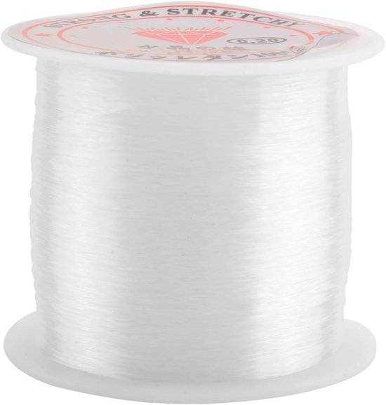 Nylon Vislijn - Kralenkoord - Vissen - 02 mm Diameter - 11 Pond Trekkracht - Doorzichtig van Merkloos