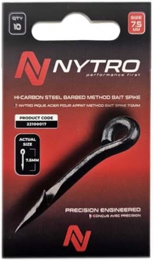 Nytro NTR Hi-Carbon Steel Barbed Method Bait Spike 7.5mm van Nytro