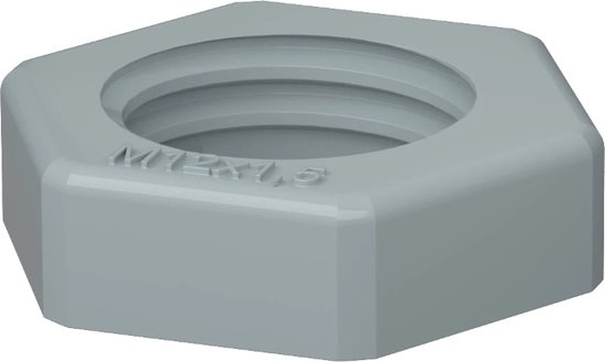 OBO moer M20 - zilvergrijs (116 M20 SGR PA) van Merkloos