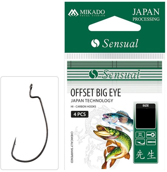 Offset Haken 4/0 – Softbait Haken – Black Nickel – 3 Stuks – Mikado