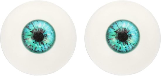 Ogen, 1 paar realistische acryl ogen, plastic halve oogbollen voor poppen, maskers, Halloween, rekwisieten, kunstambacht, groen