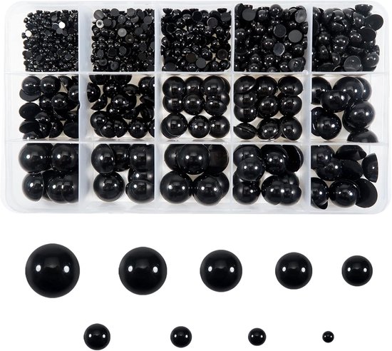 Ogen 3 tot 16 mm Zwarte Platte Achterkant Cabochon Amigurumi Ogen voor Gehaakte Dieren Marionet Poppen