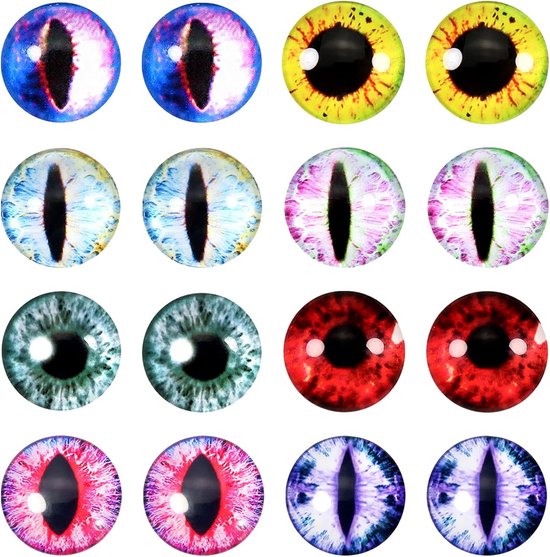 Ogen, 35 mm, ronde drakenogen, cabochons van glas, poppenogen, om te knutselen, voor speelgoed, accessoires, pluche dier, gehaakte dieren, pop, marionet, teddyogen