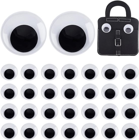 Ogen 5 cm googly ogen gigantische plastic wiebelogen met zelfklevende