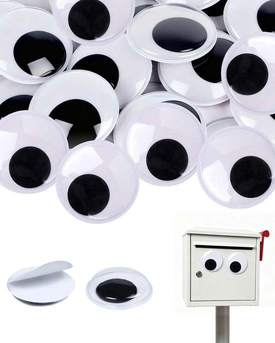 Ogen, 5 cm, sterke hechting voor onmiddellijke bevestiging, grote ogen, ideaal voor knutselen en decoreren, voor scrapbooking, handwerk, meubels, papier, stof en hout