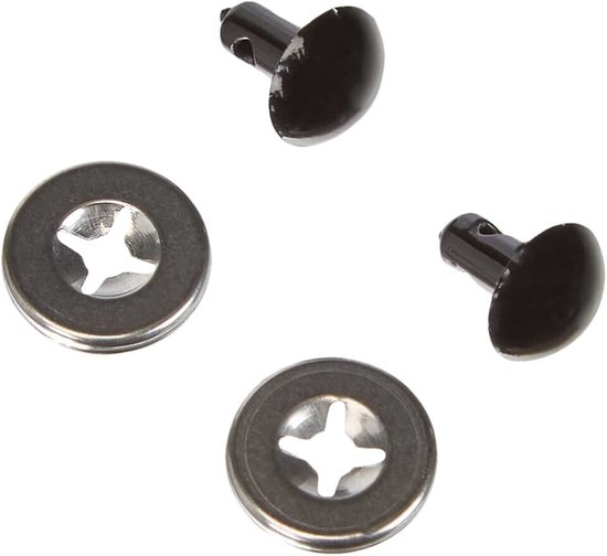 Ogen, 8 mm, 2 stuks, zwart