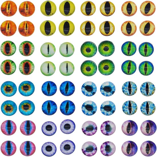 Ogen Flatback Glas Cabochon Kopel voor Kunstwerken Maken Kralen DIY Bevindingen ongeveer 6mm