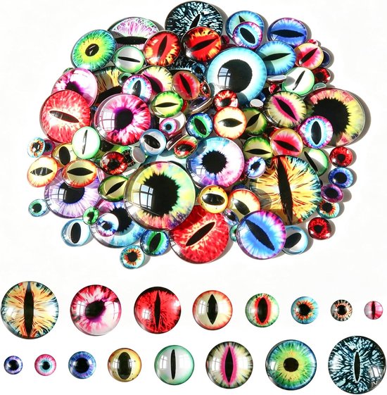 Ogen in Diverse Kleuren 6mm tot 30mm Voor Ambachten Cabochons voor