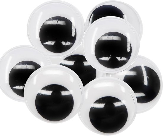 Ogen Rond Googly Eyes Zwart Wit 75 mm Kunststof Knutselen Ogen voor DIY Scrapbooking Ambachten Speelgoed Accessoires