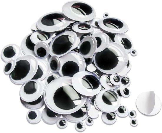 Ogen rond zwart wit 6 mm tot 35 mm kunststof ogen voor scrapbooking, kunsthandwerk accessoires