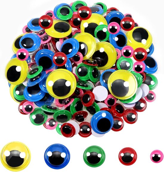 Ogen Ronde Kleurrijk 8 tot 20 mm Kunststof Googly Eyes voor DIY Scrapbooking Ambachten Speelgoed Accessoires