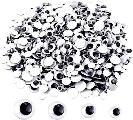 Ogen stickers met zelfklevend, 6 mm 8 mm 10 mm 12 mm gemengde verpakking