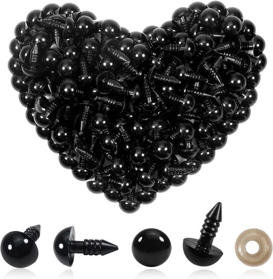 Ogen Veiligheidsogen 10 mm Kunststof Ogen met Sluitringen voor Marionet