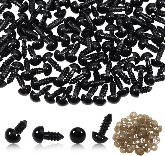 Ogen Veiligheidsogen 12 mm Kunststof Ogen met Sluitringen voor Marionet