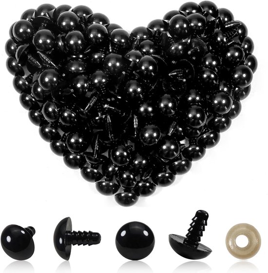 Ogen Veiligheidsogen 14 mm Kunststof Ogen met Sluitringen voor Marionet