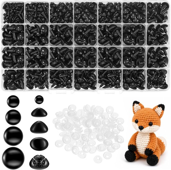 Ogen voor gehaakte dieren, 6-14 mm ogen voor gehaakte dieren