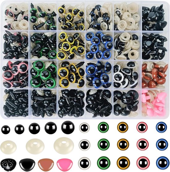Ogen Voor Gehaakte Dieren, Veelkleurige Amigurumi Ogen 6-14mm, Ogen Voor Handwerken Met Sluitringen Voor Gehaakte Dieren Poppenkastpop