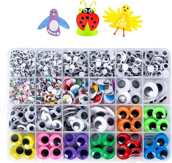 Ogen Zelfklevend - 10 Maten (4-15 mm) & 5 Kleuren