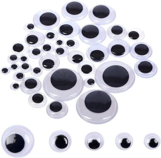 Ogen, zelfklevend, 6 mm - 35 mm, voor knutselen, scrapbooking, accessoires