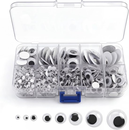 Ogen, zelfklevend, knutselogen, zelfklevend, knutselogen, zelfklevend, Googly Eyes, pop Amigurumi-ogen om op te plakken, voor doe-het-zelf handwerk, scrapbooking, 4-18 mm