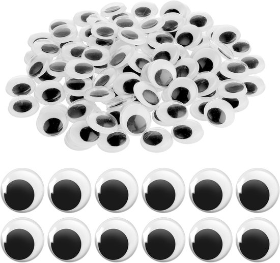 Ogen Zelfklevende 20Mm Zwart Wit Googly Ogen Voor Crafting Pop Eye Maken Scrapbooking Speelgoed Accessoires