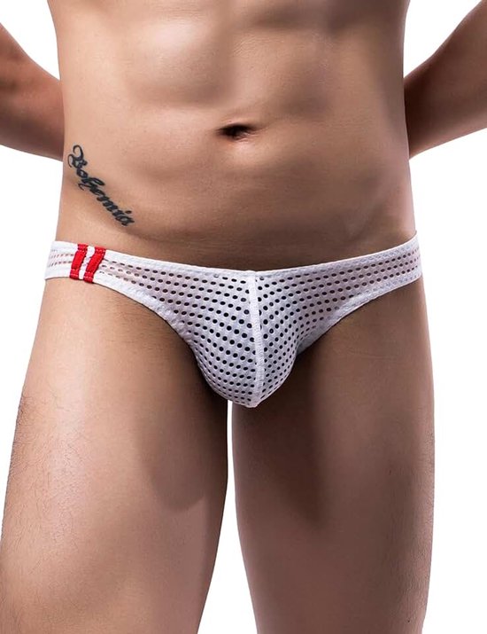 Ohmydear String voor heren, sexy, chique, slip, grote maat, tanga, lage taille, mesh, bikini, sissy, sexy lingerie, mannen, ademend, warme onderkleding, string