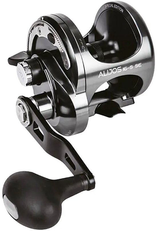Okuma Alijos Trollingmolen Zwart 16