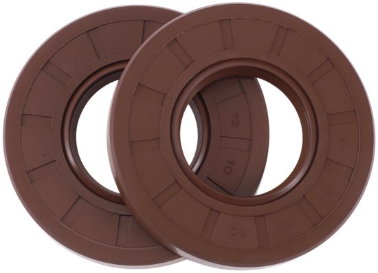 olieafdichting, TC afdichtring, roterende asafdichting, 35 x 72 x 10 mm, hoge druk, rubber, FKM, bruin, 2 stuks