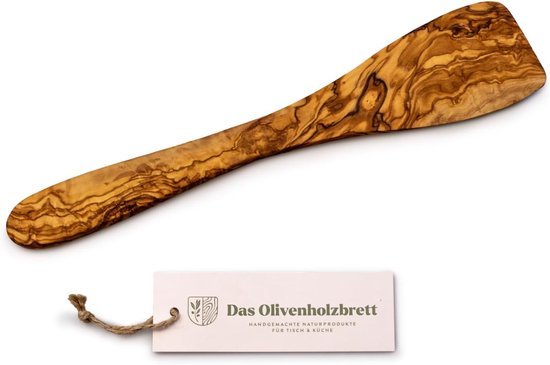 OLIVENHOLZBRETT®, pannenwender van olijfhout/pannenschraper/pannenlifter van hout/frituurwender van olijfhout / 35 cm