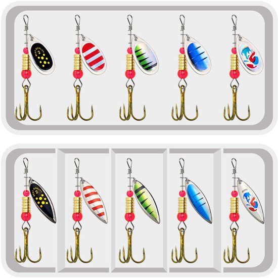 OLOEY Spinnerbaits voor zwemmen of jiggen in zoet en zout water-Rooster Tail kunstaas voor forel-baars-snoekbaars-crappie-zalm en snoek-Blade Bait met koperen blad