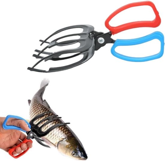 OLOEY Visgrijper met 3 klauwen, multifunctionele vistang met drie tanden-antislip visgrijper-metalen vistang-grijper voor het vangen van vissen-visaccessoires (3 klauwen) van Merkloos