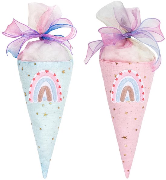 Omgoods - Schoolzak voor Broers en Zussen - 2 Stuks, Blauw en Roze