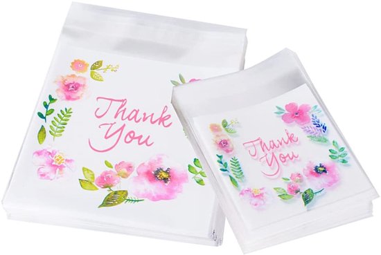 ONF3 - 200 Stuks Zelfklevende Zakken - Doorzichtige Plastic Zakken - Ideaal Voor Sieraden En Geschenken - 10x10 cm - Perfect Voor Koekjes En Sno...