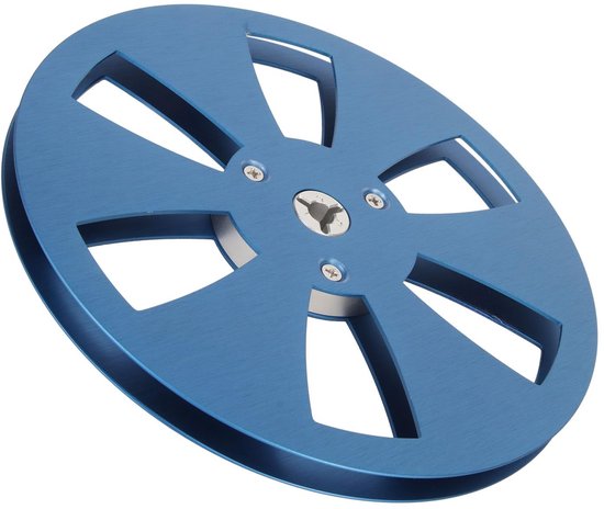 ONF3 - Lege Takeup Reel - 7 Inch Tape Spoel - Geschikt voor Reel-to-Reel Spelers - Blauw - Vervangende Tape Reel - Aluminium Kwaliteit van Merkloos