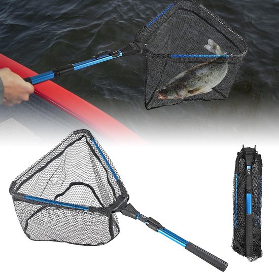 ONF3 - Telescoop Landing Net - Opvouwbaar en Roestbestendig - Tot 90 cm - Ideaal voor Visserij - Gemakkelijk mee te nemen - Geschikt voor Visser... van Merkloos