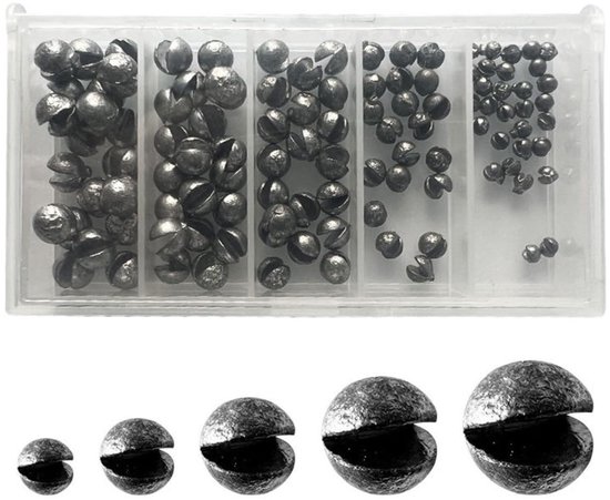 ONF3 - Vissen Gewichten Set - Assortiment voor Diepzeevissen - 110 Stuks - Lichtgewicht Vissenaccessoires - Voor de enthousiaste visser - Inclus... van Merkloos
